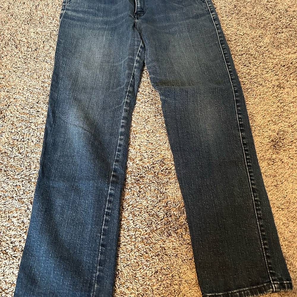 Levi Mid Rise Skinny Jeans Womens Size 12 S Blue Denim Double Button Flap Pocket